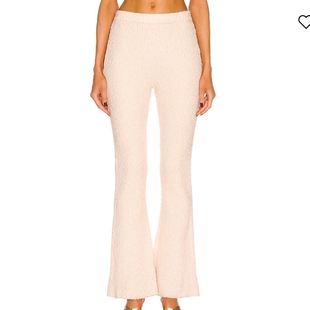 Helmut Lang Ribbed Pant in Pink